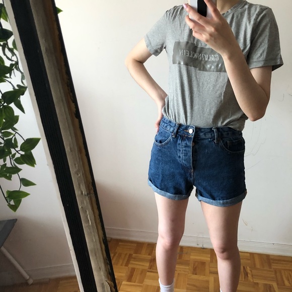 BLUE DENIM SHORTS - Picture 2 of 6